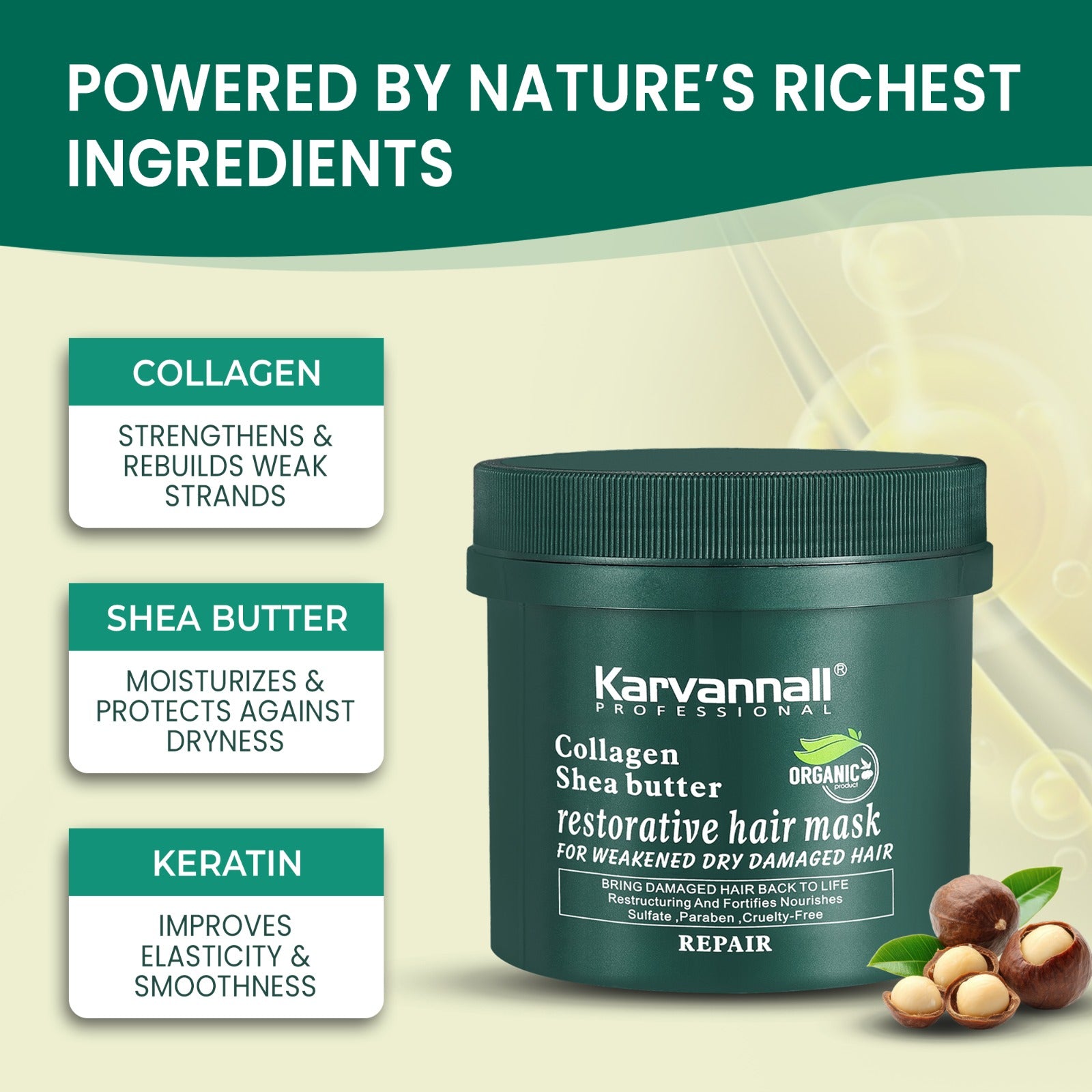 Collagen Shea Butter Moisture Hair Treatment Mask