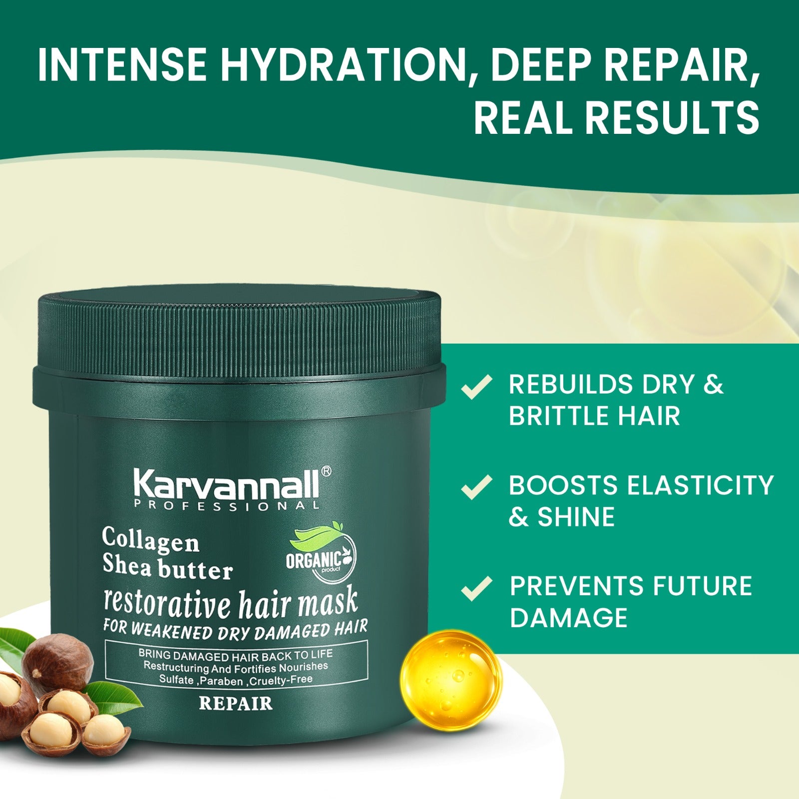 Collagen Shea Butter Moisture Hair Treatment Mask
